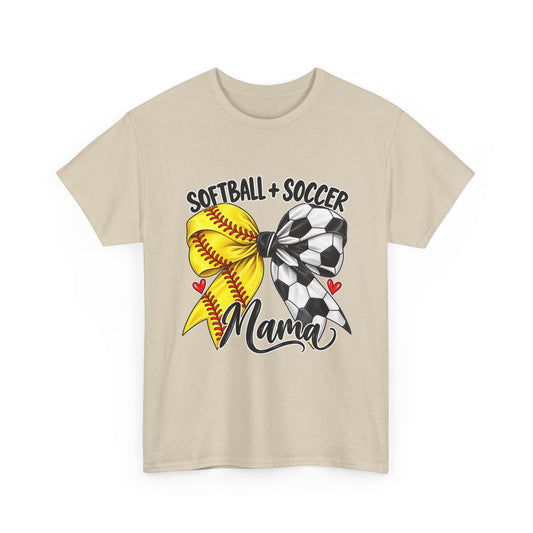 Softball + Soccer Mama Sports Mom T-Shirt