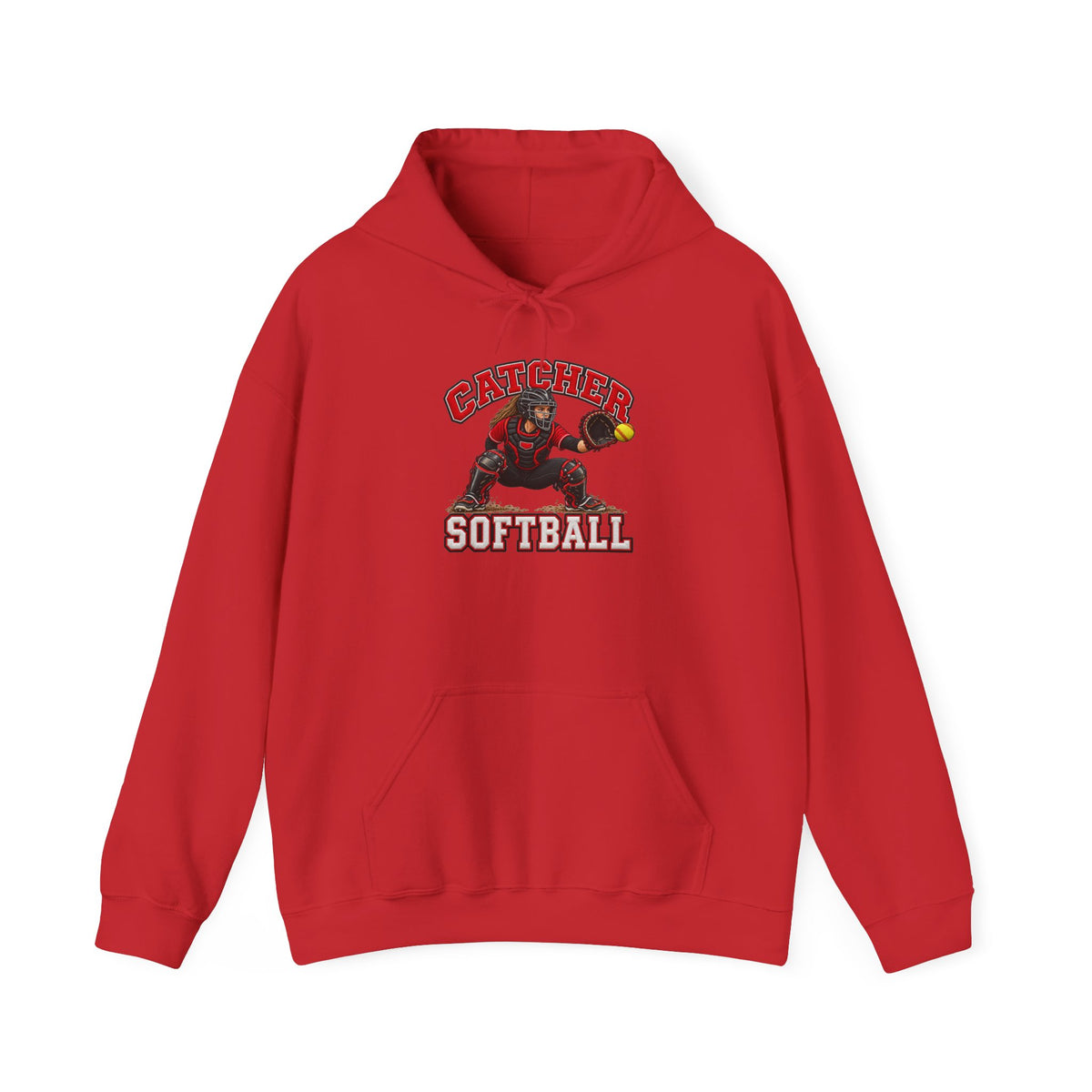 Cathedral Softball Hoodie - Catcher Graphic Pullover for Players & Fans