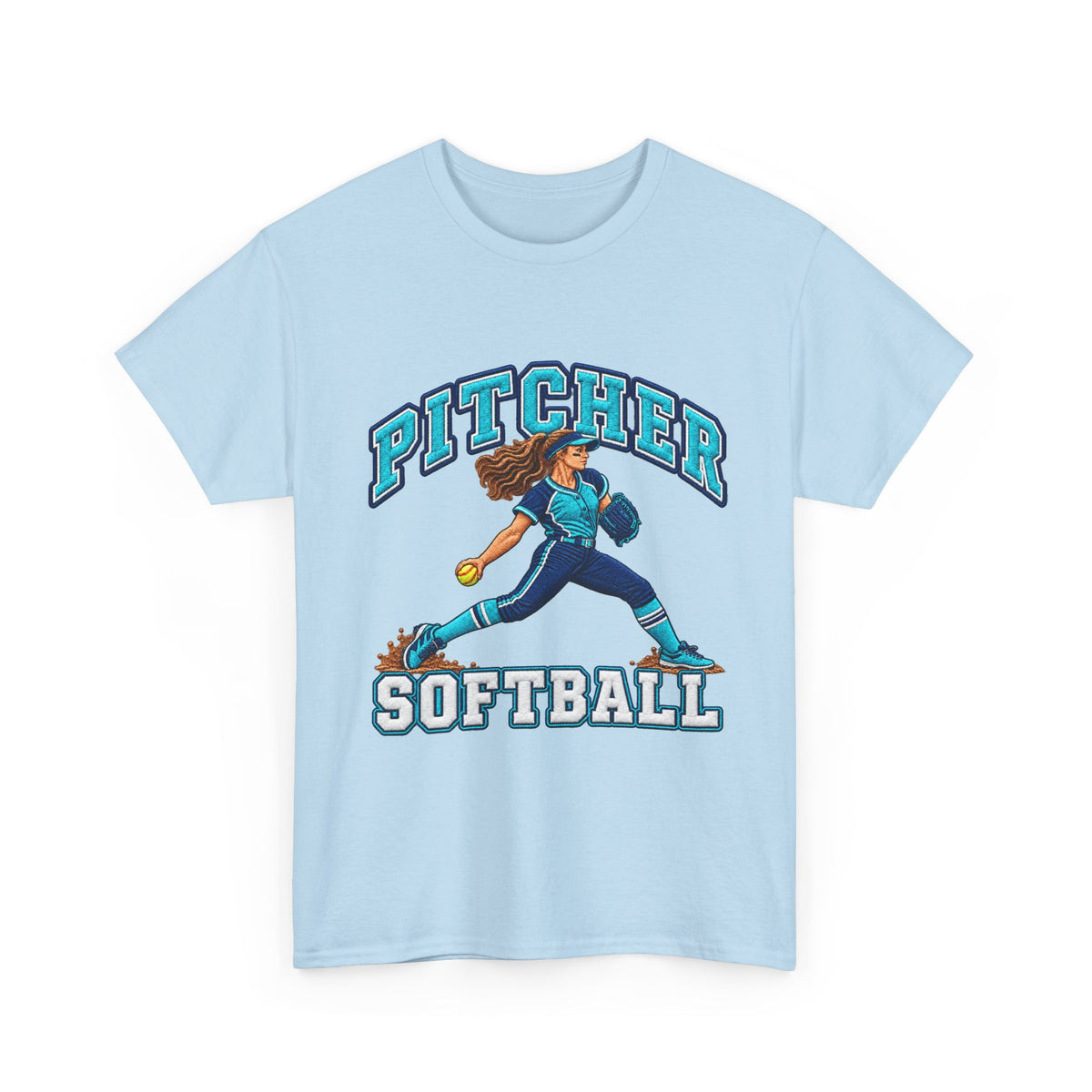 Softball Pitcher Graphic Tee — "Pitcher Softball" Vintage Player Design
