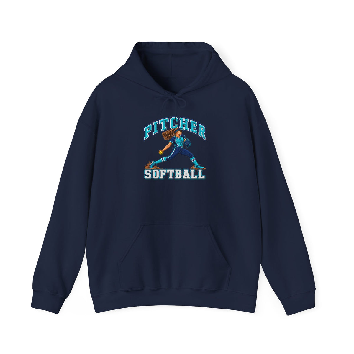 Softball Pitcher Hoodie — Vintage Pitcher Graphic Sweatshirt
