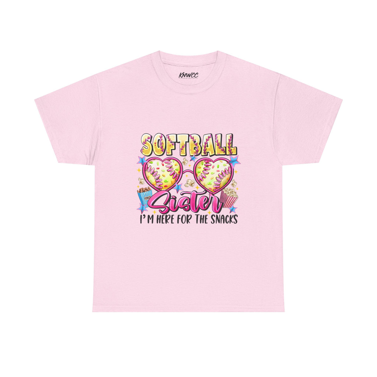 Softball Sister T-Shirt — “I’m Here for the Snacks” Youth/Adult Tee – product image 6