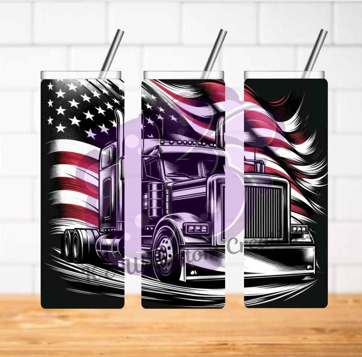 American Truck Sublimation Print - K&W CUSTOM CREATIONS