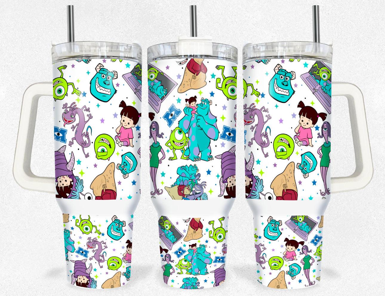 Monster Ink 40oz Tumbler Oversized Insulated Travel Cup For On The Go Hydration Everyday - KW CUSTOM CREATIONS