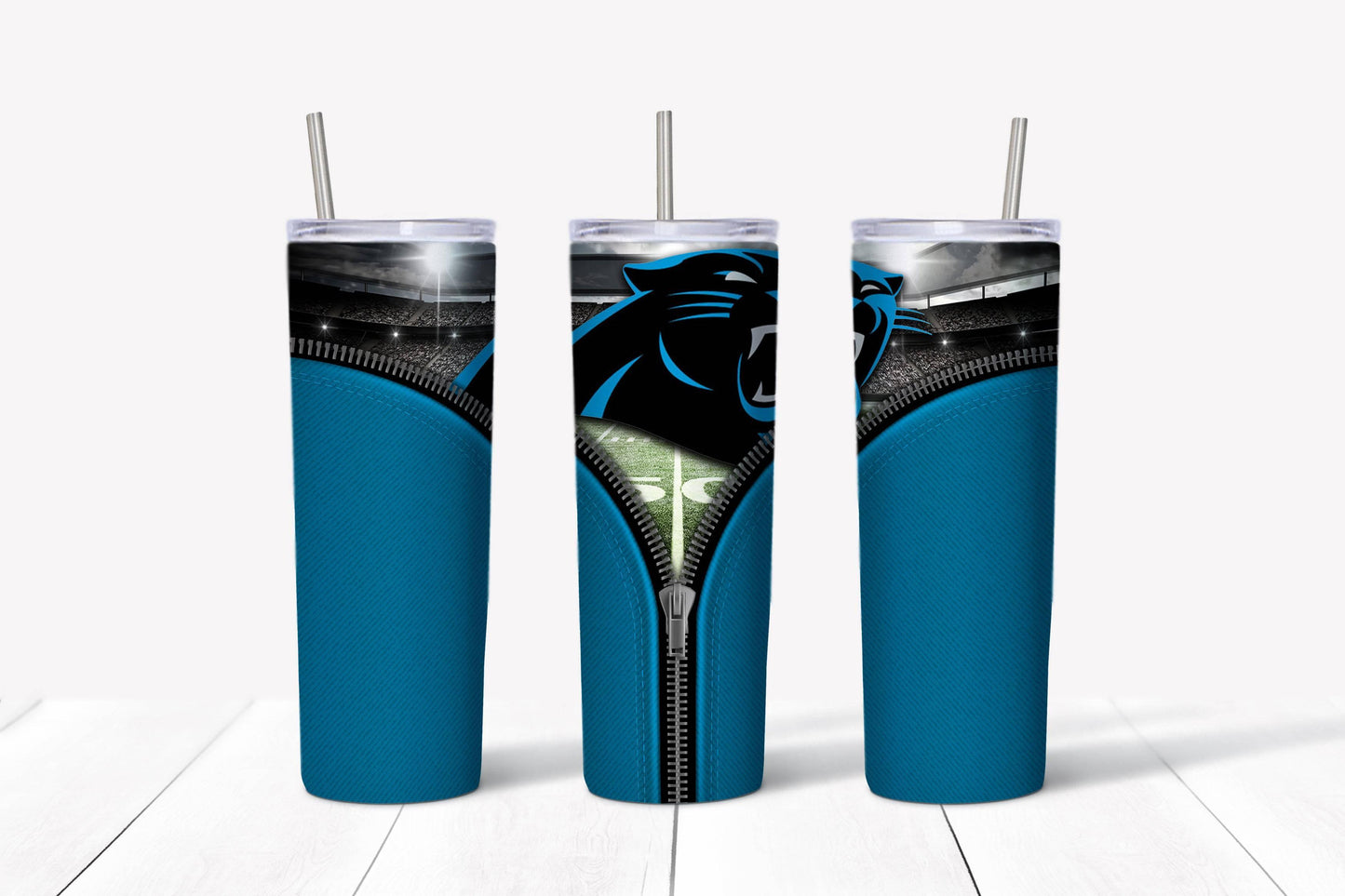 NFL Carolina Panthers Zipper - K&W CUSTOM CREATIONS