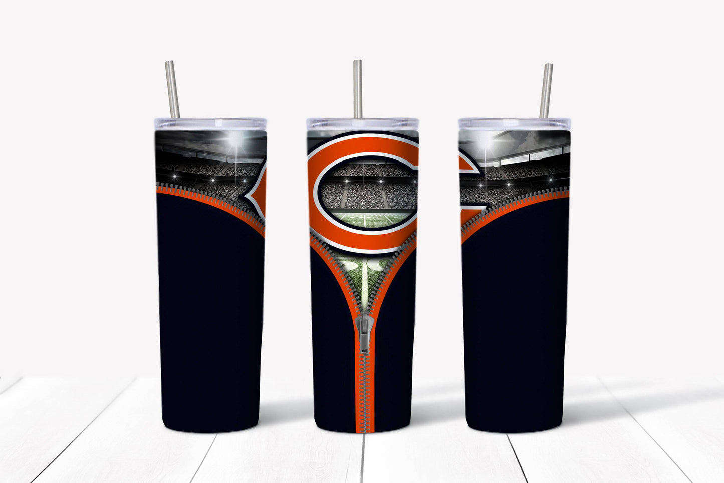 NFL Chicago Bears Zipper - K&W CUSTOM CREATIONS