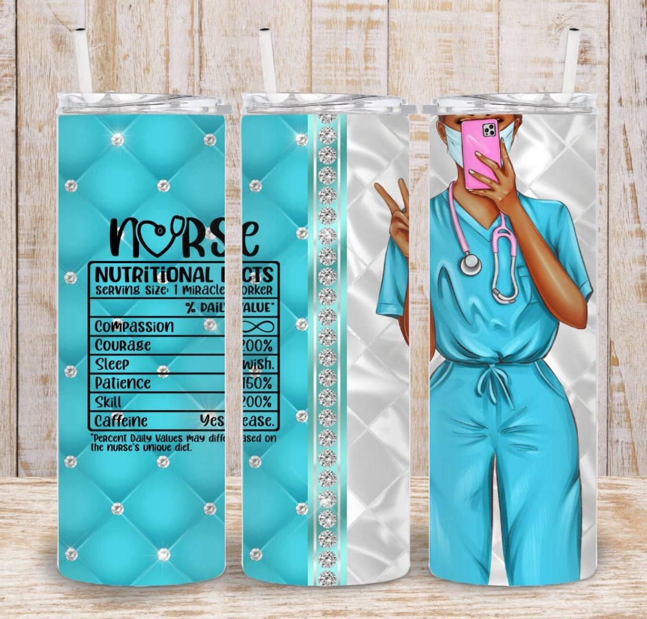Nurse Tumbler 20oz Insulated Stainless Steel Travel Cup Keeps Drinks Hot Cold On the Go for Busy Nurses - KW CUSTOM CREATIONS