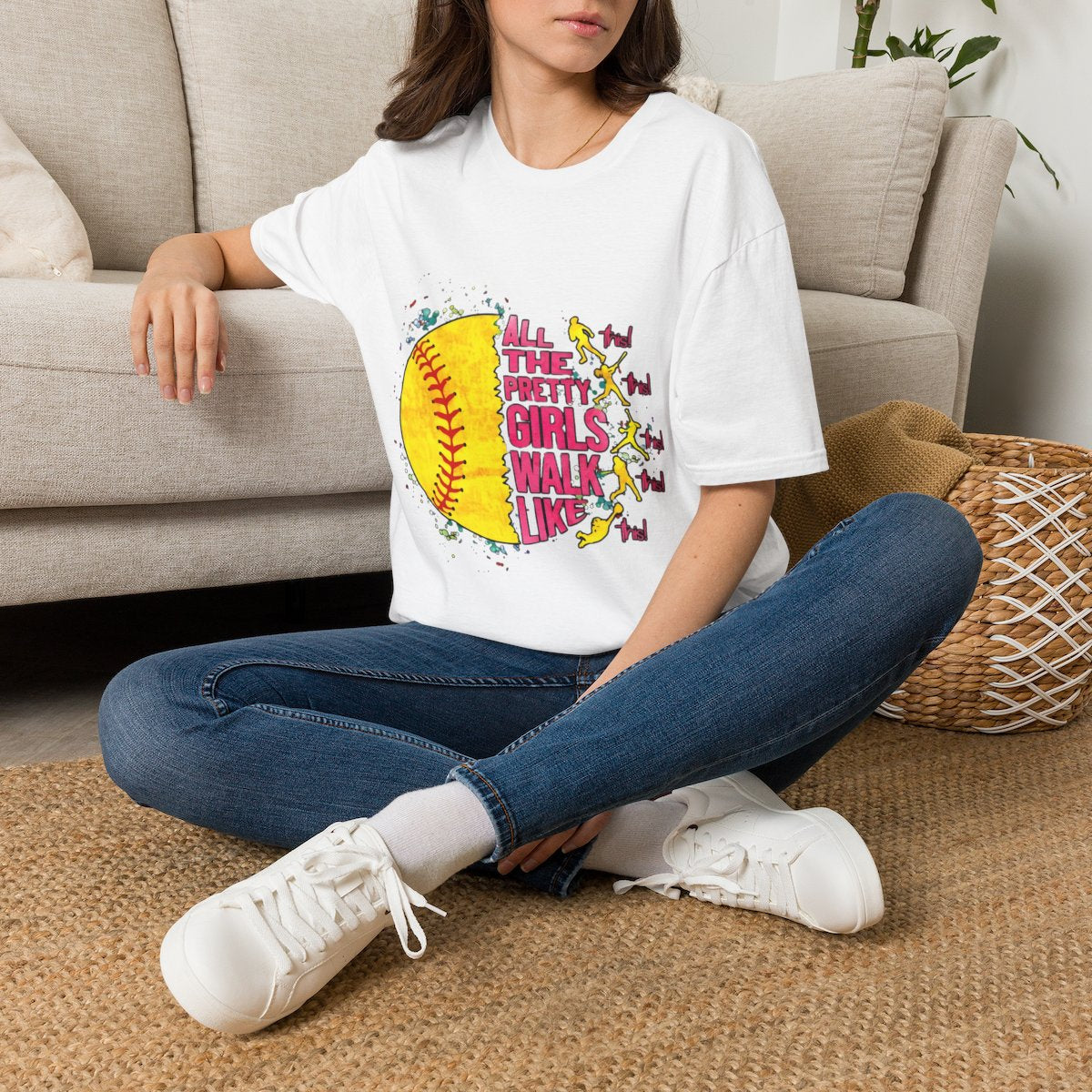 Softball 'All The Pretty Girls Walk Like' Graphic T-Shirt
