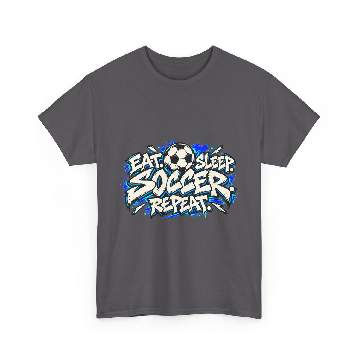 Eat Sleep Soccer Repeat T-Shirt — Kids & Adult Soccer Fan Tee
