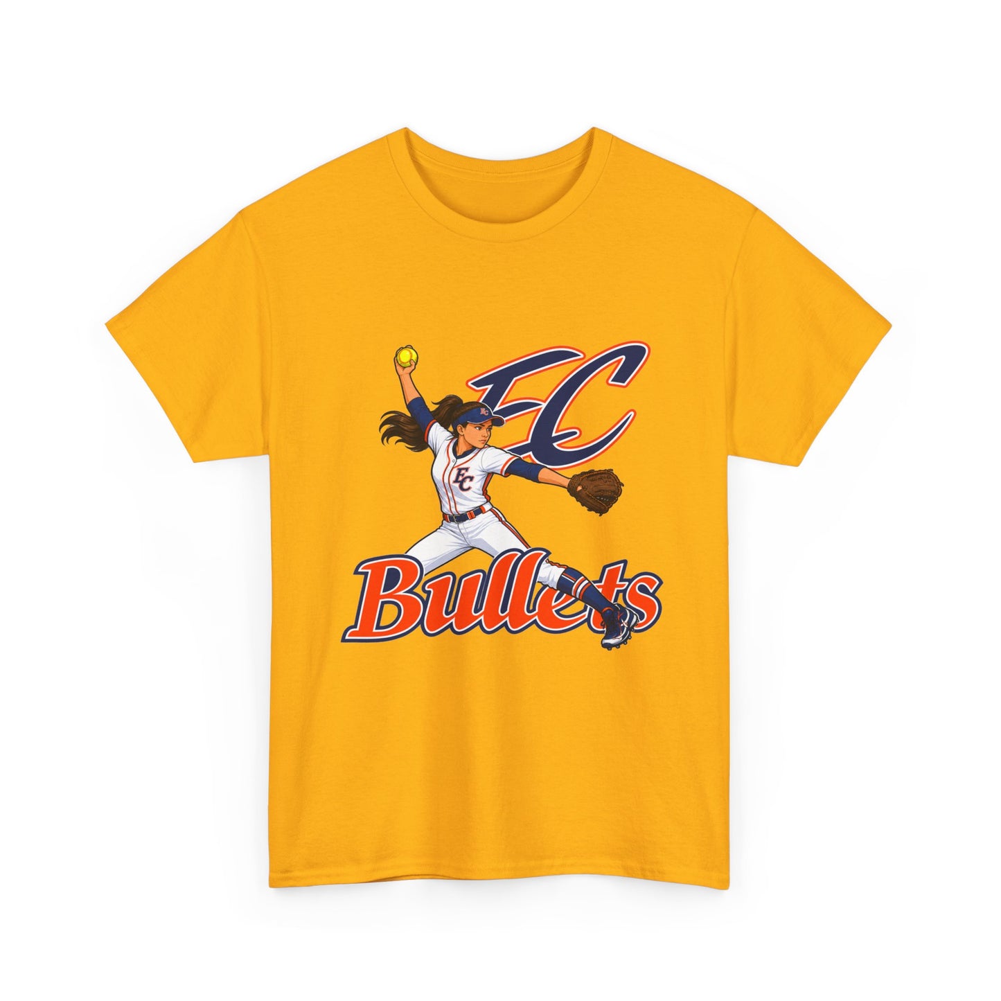 Softball Team Tee — 'EC Bullets' Pitcher Graphic Shirt