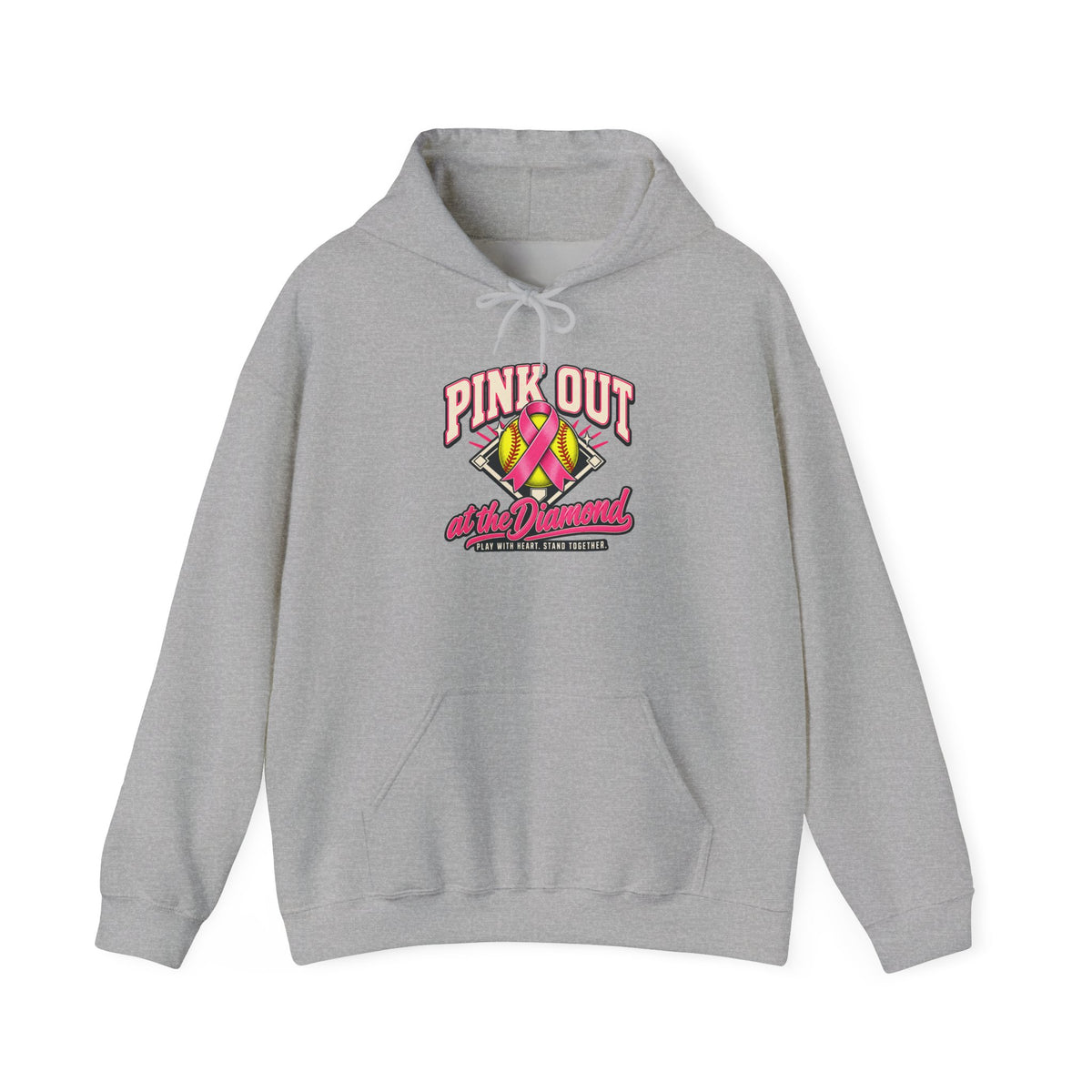 Pink Out Hockey Hoodie — Breast Cancer Awareness Skate Crew Hooded Sweatshirt