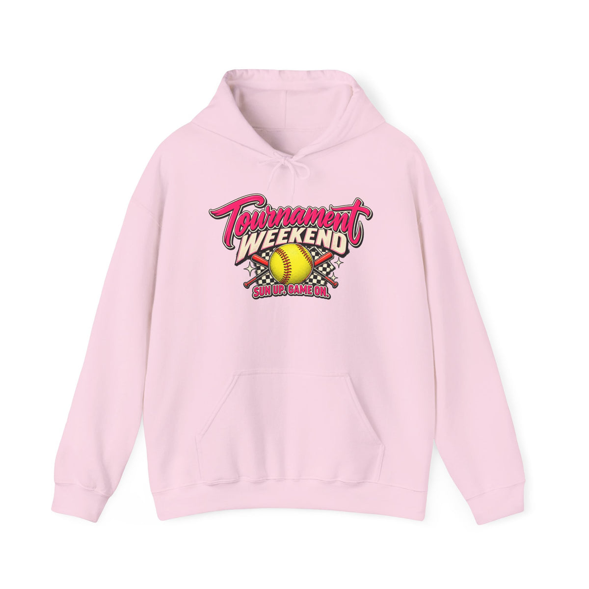 Tournament Weekend Softball Hoodie — Retro Sports Graphic