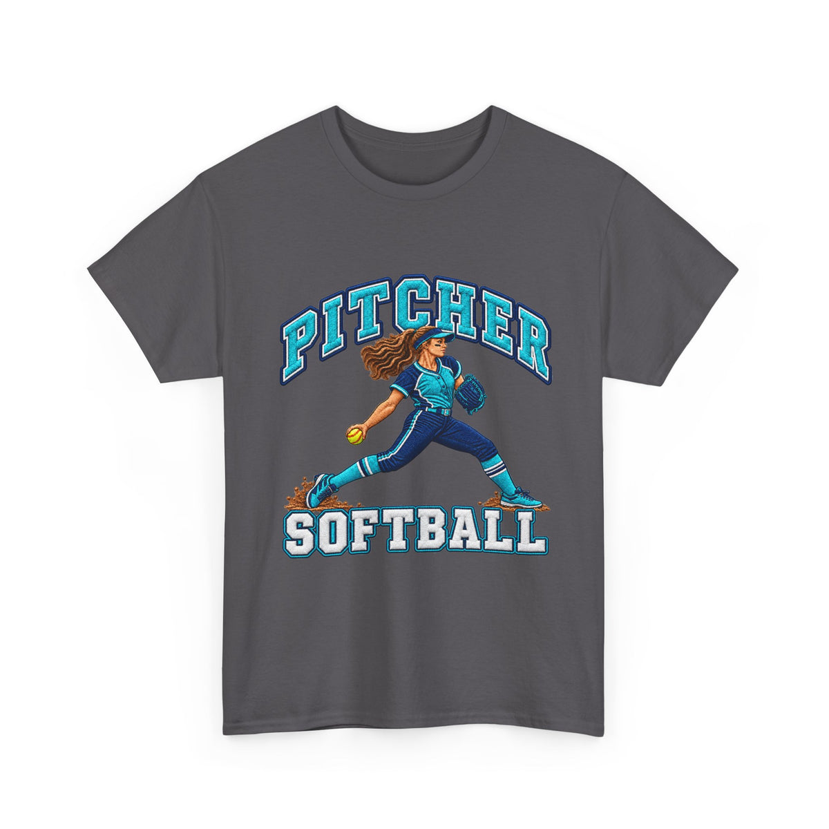 Softball Pitcher Graphic Tee — "Pitcher Softball" Vintage Player Design