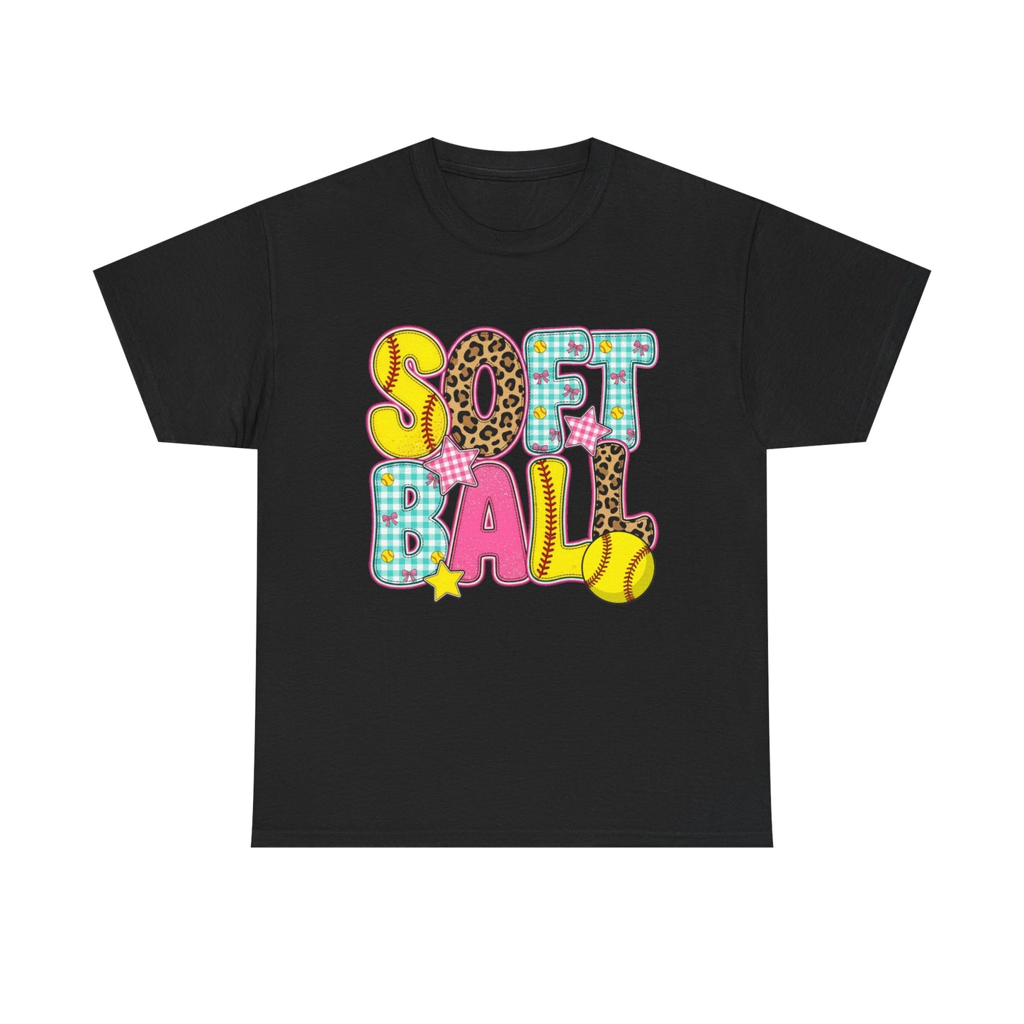 Softball Graphic Tee — Colorful Playful Softball Design