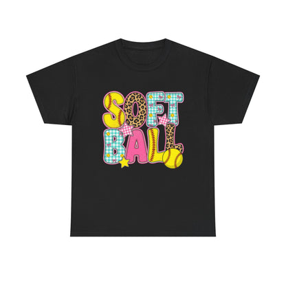 Softball Graphic Tee — Colorful Playful Softball Design