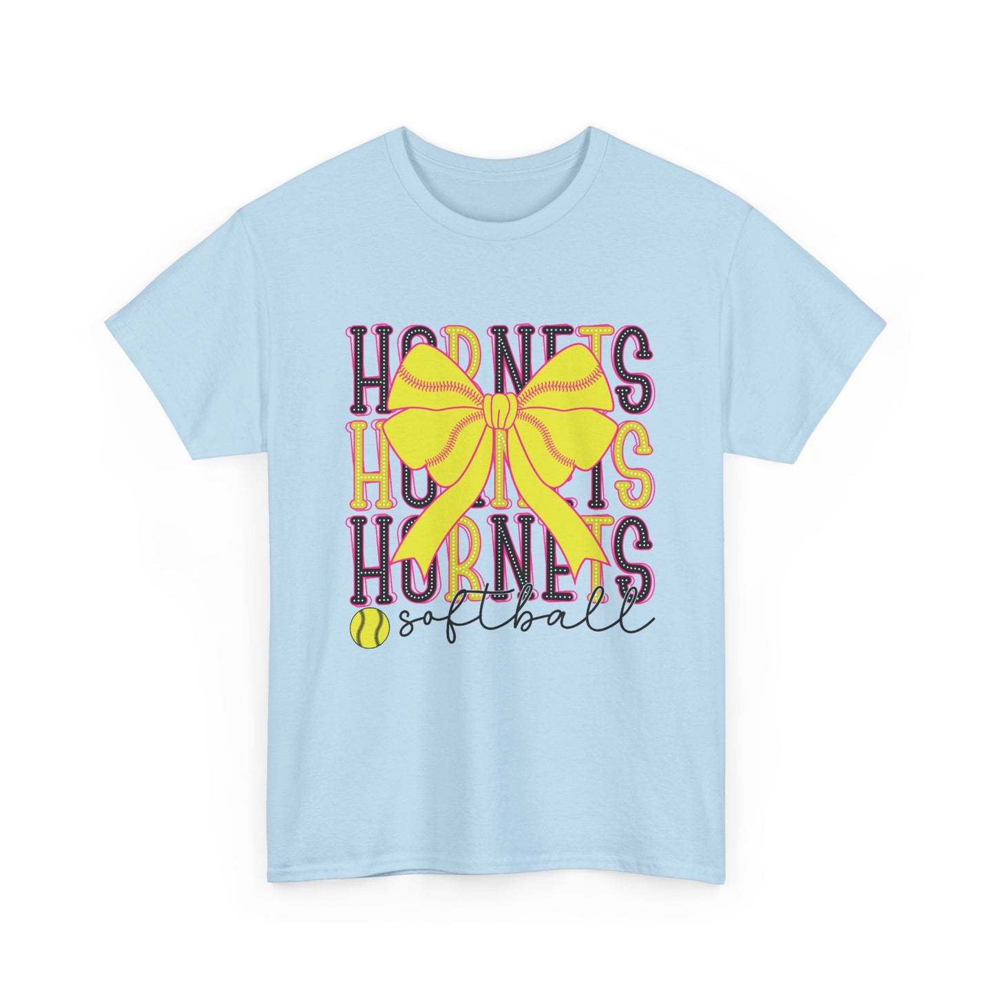 Hornets Softball Tee — Yellow Bow Team Shirt