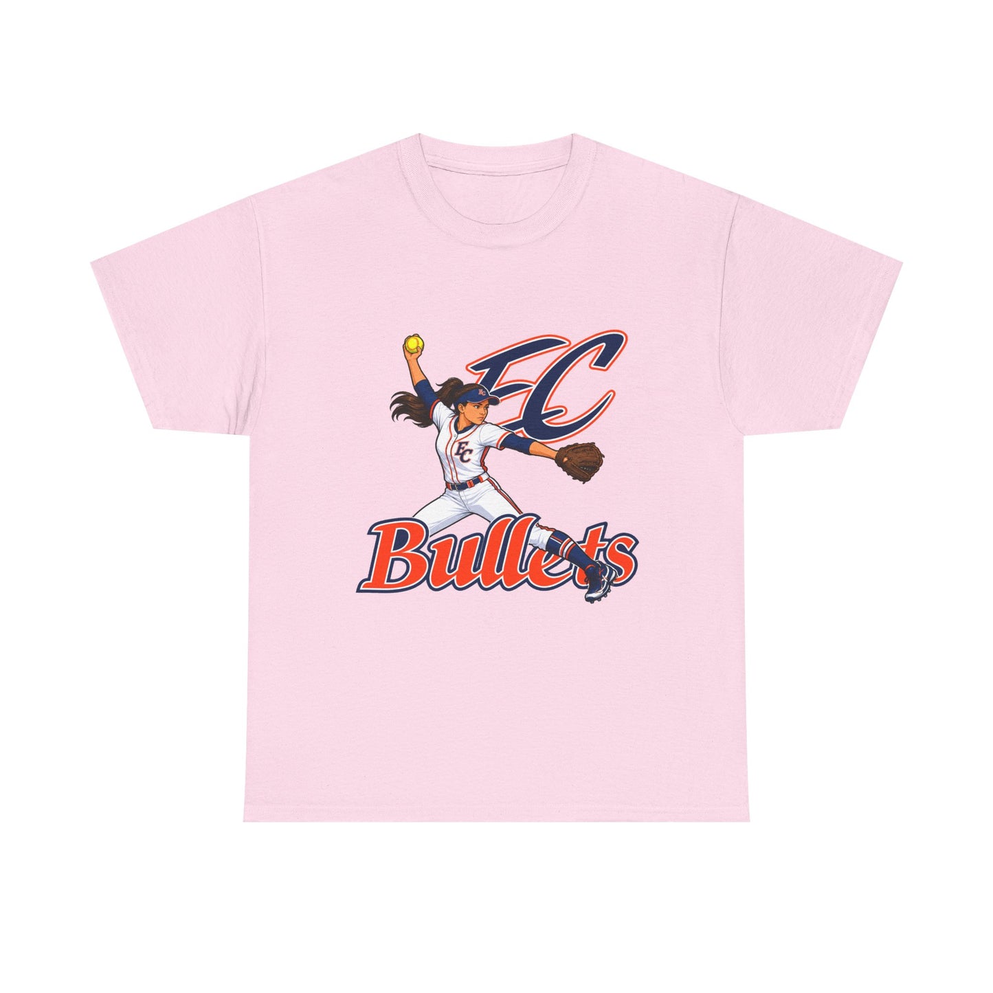 Softball Team Tee — 'EC Bullets' Pitcher Graphic Shirt