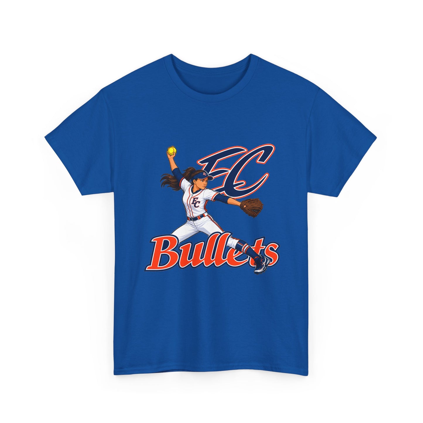 Softball Team Tee — 'EC Bullets' Pitcher Graphic Shirt