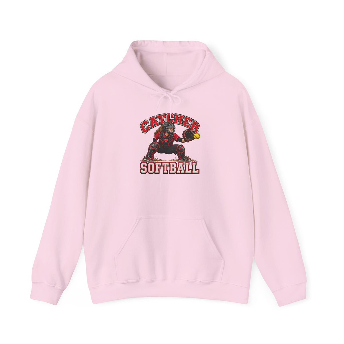 Cathedral Softball Hoodie - Catcher Graphic Pullover for Players & Fans