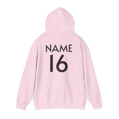 Catcher's Parents Hoodie — Personalized Back Name & Number Baseball Supporter Sweatshirt
