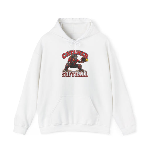 Cathedral Softball Hoodie - Catcher Graphic Pullover for Players & Fans