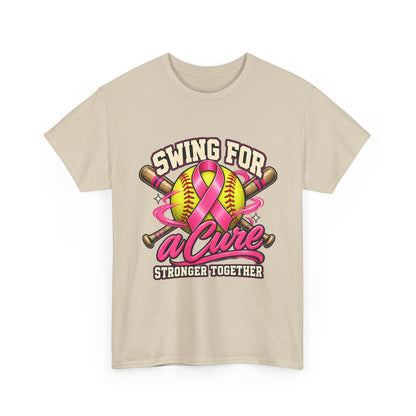 Swing for a Cure Breast Cancer Awareness Baseball T-Shirt