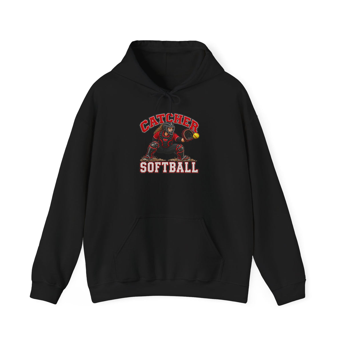 Cathedral Softball Hoodie - Catcher Graphic Pullover for Players & Fans