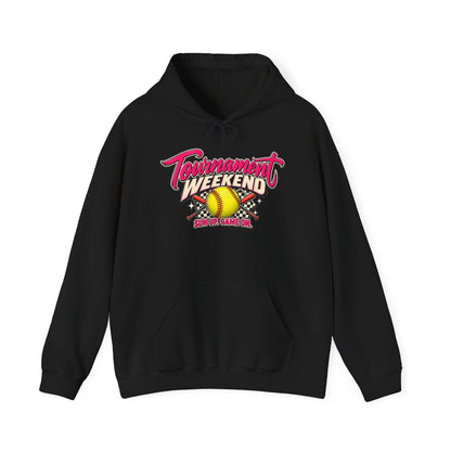 Tournament Weekend Softball Hoodie — Retro Sports Graphic