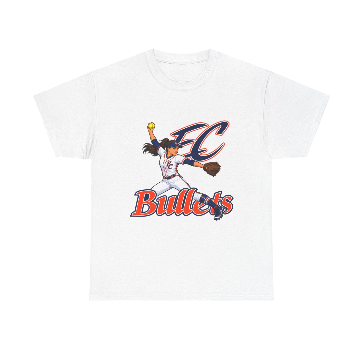 Softball Team Tee — 'EC Bullets' Pitcher Graphic Shirt
