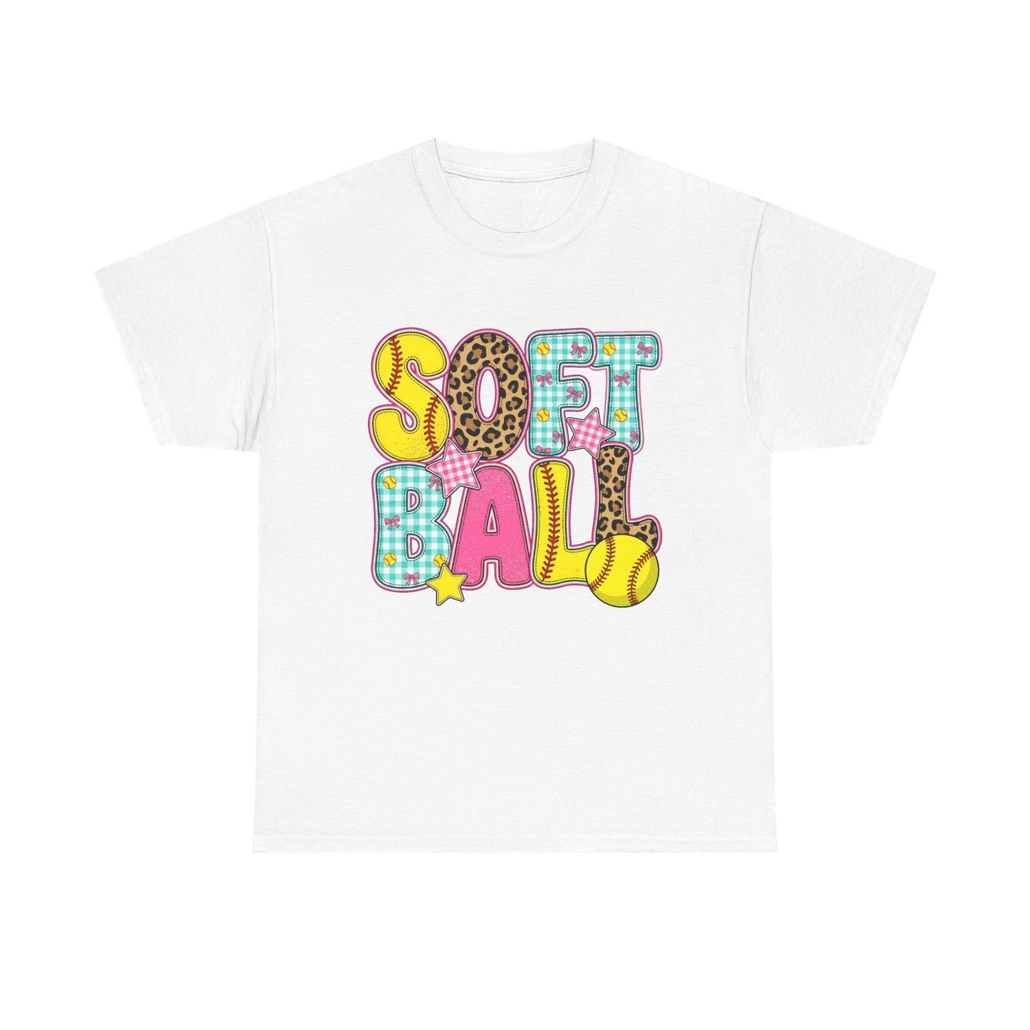 Softball Graphic Tee — Colorful Playful Softball Design
