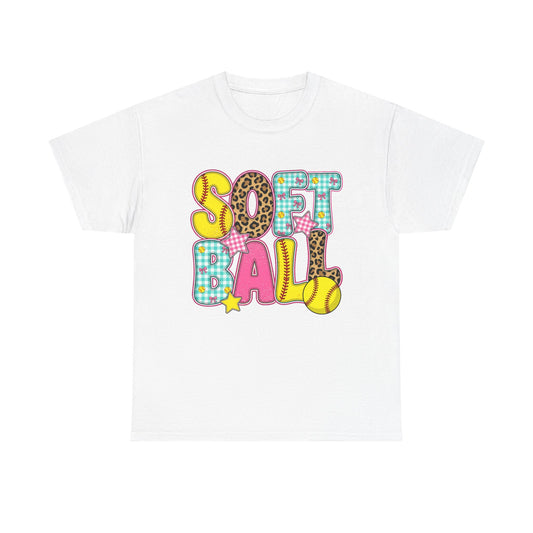 Softball Graphic Tee — Colorful Playful Softball Design