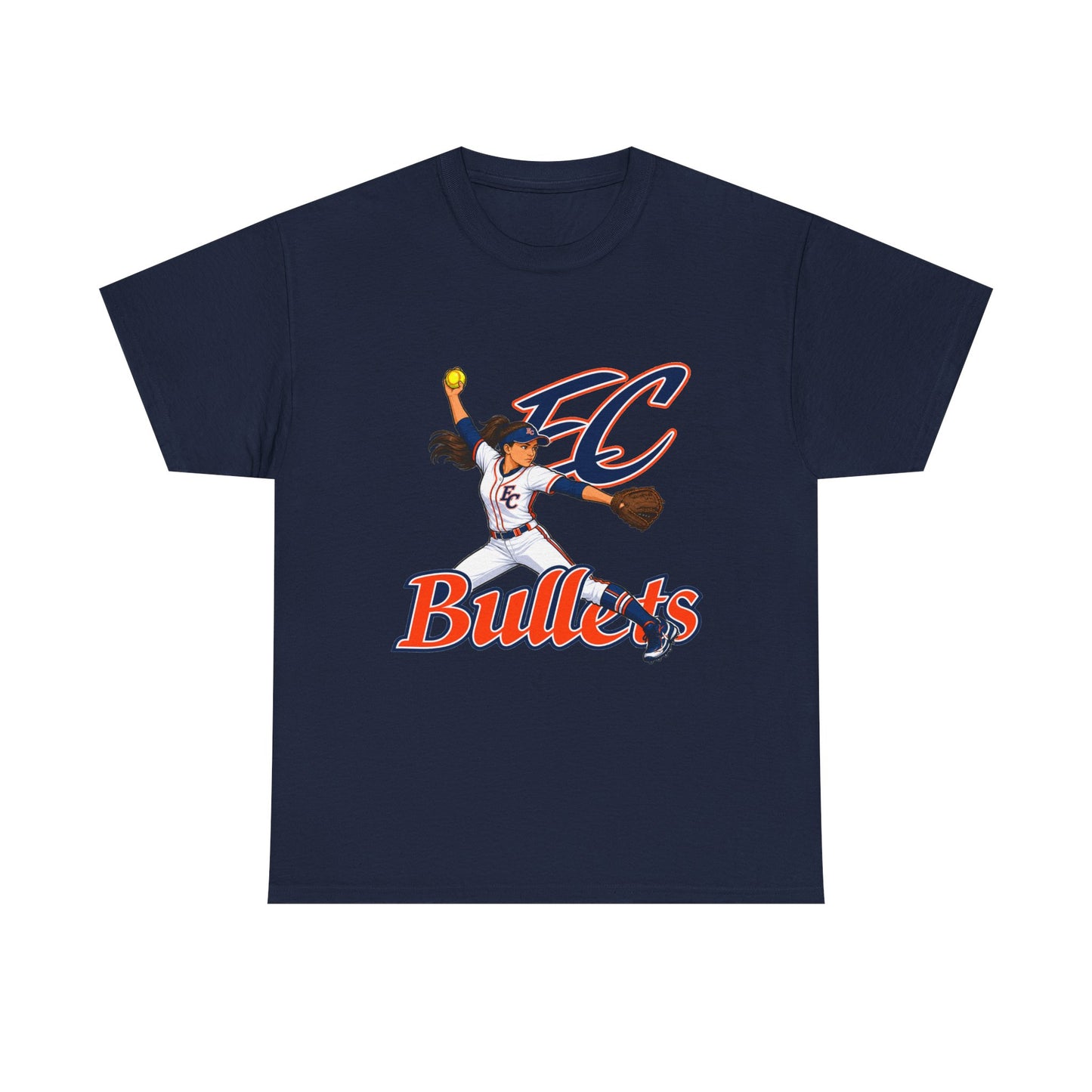 Softball Team Tee — 'EC Bullets' Pitcher Graphic Shirt