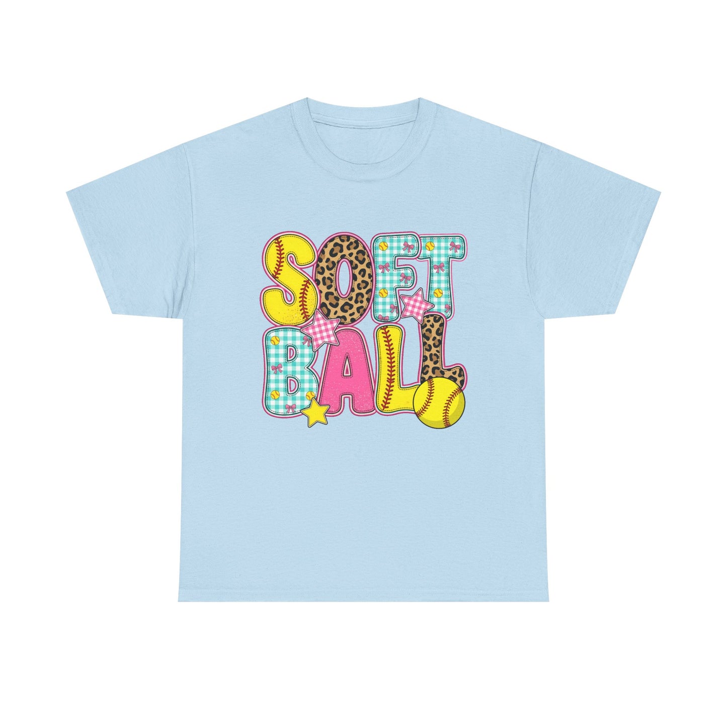 Softball Graphic Tee — Colorful Playful Softball Design