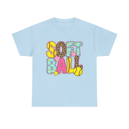 Softball Graphic Tee — Colorful Playful Softball Design