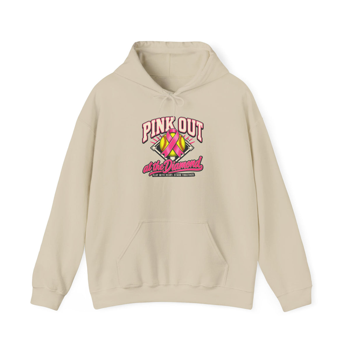 Pink Out Hockey Hoodie — Breast Cancer Awareness Skate Crew Hooded Sweatshirt
