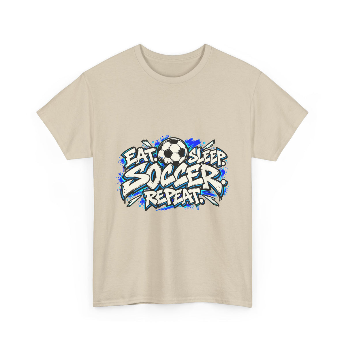 Eat Sleep Soccer Repeat T-Shirt — Kids & Adult Soccer Fan Tee