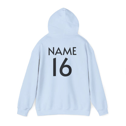 Catcher's Parents Hoodie — Personalized Back Name & Number Baseball Supporter Sweatshirt