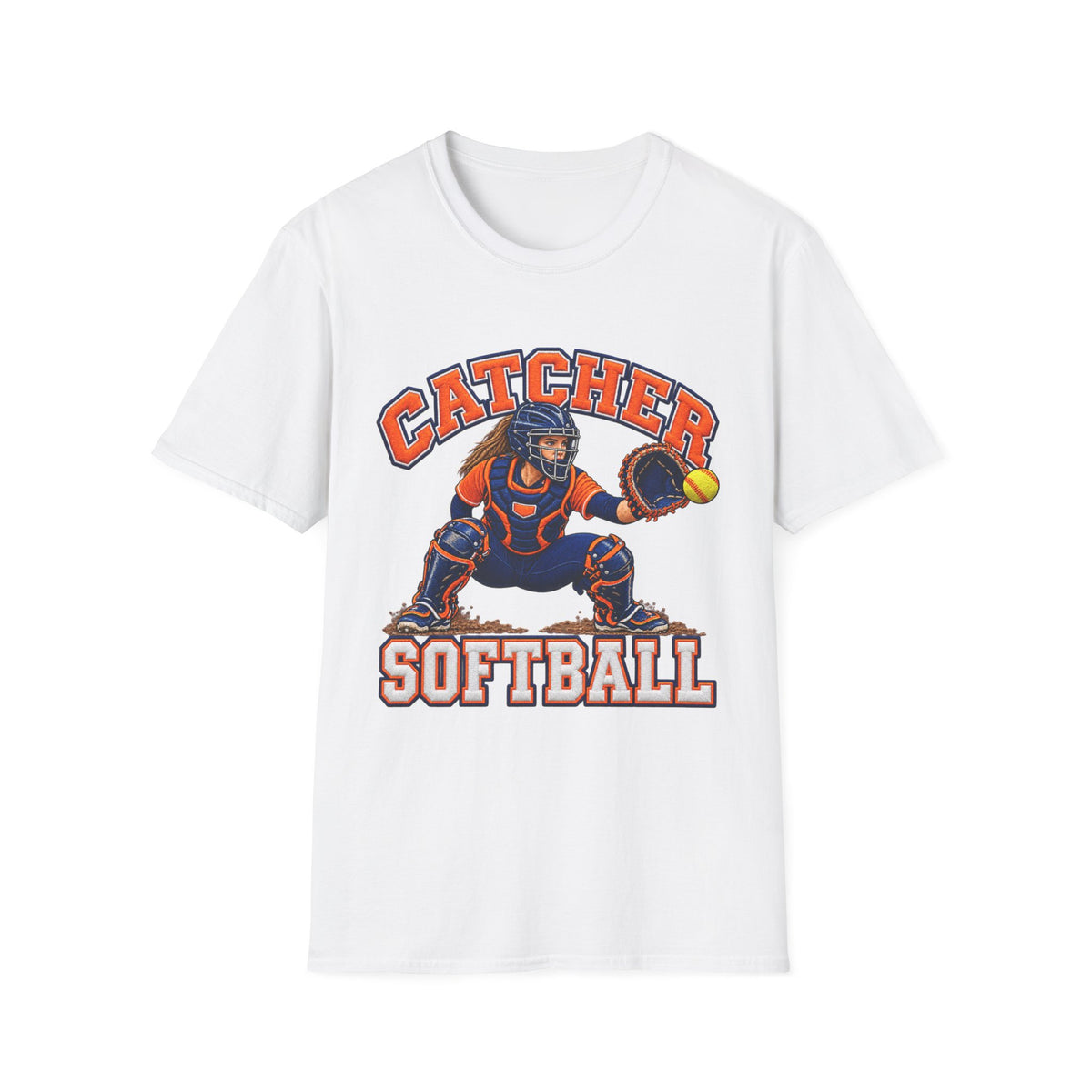Catcher Softball T-Shirt – Vintage Catcher Graphic Tee for Players & Fans