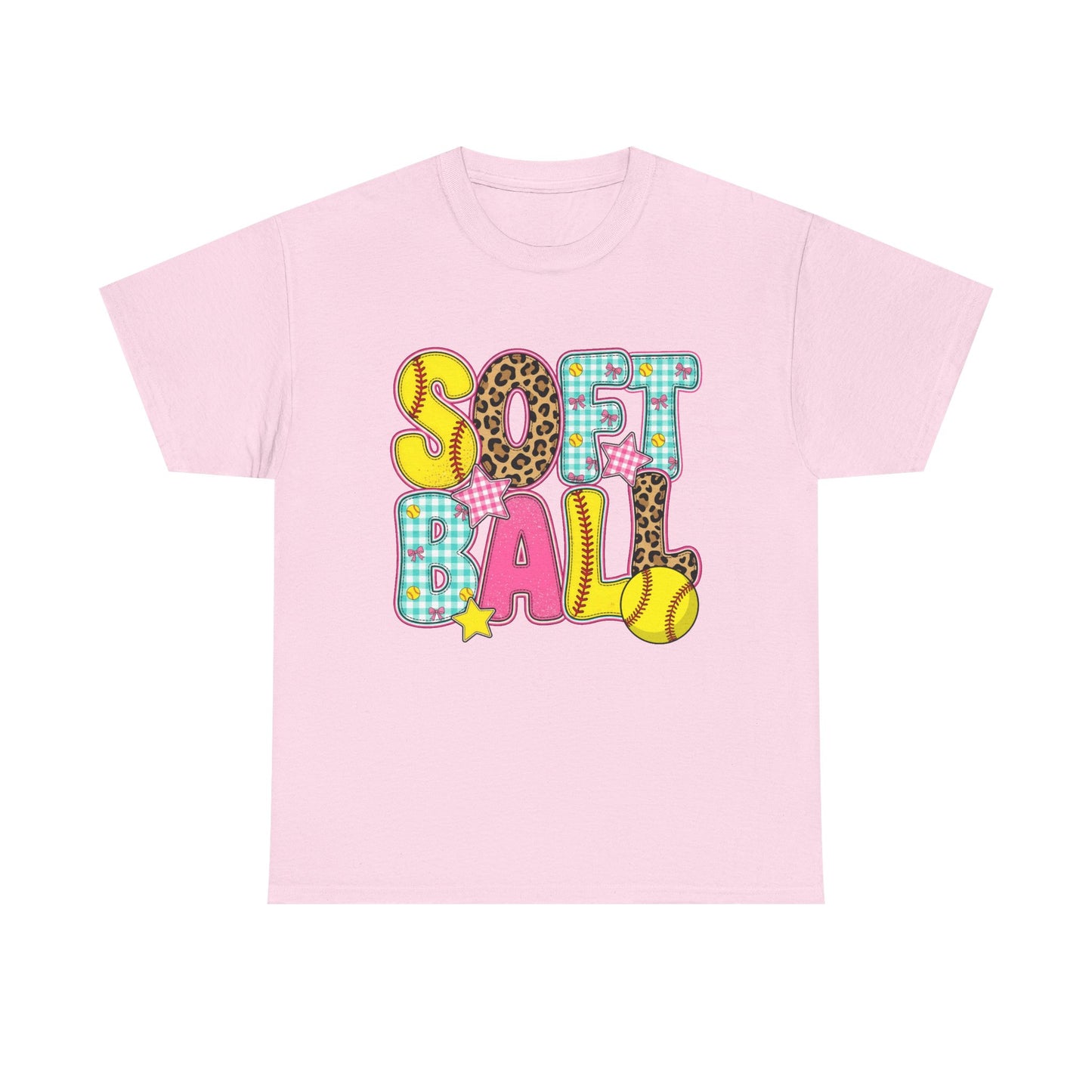Softball Graphic Tee — Colorful Playful Softball Design