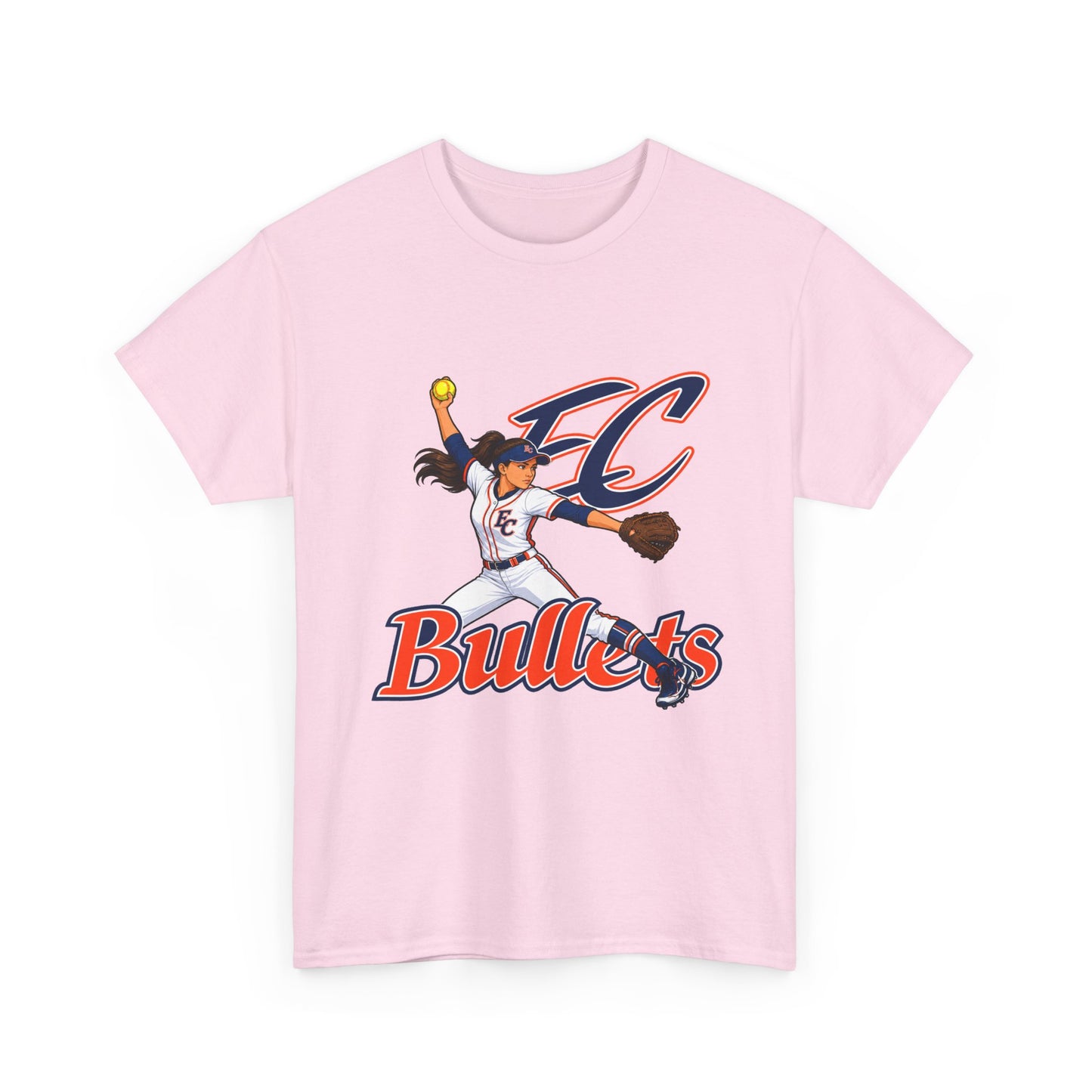 Softball Team Tee — 'EC Bullets' Pitcher Graphic Shirt