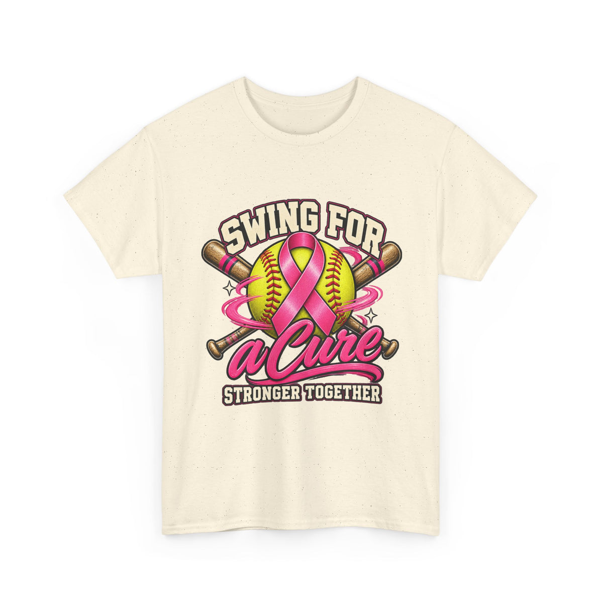 Swing for a Cure Breast Cancer Awareness Baseball T-Shirt