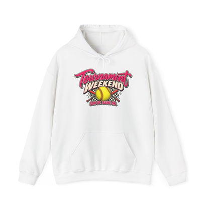 Tournament Weekend Softball Hoodie — Retro Sports Graphic