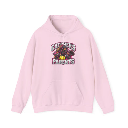 Catcher's Parents Hoodie — Personalized Back Name & Number Baseball Supporter Sweatshirt