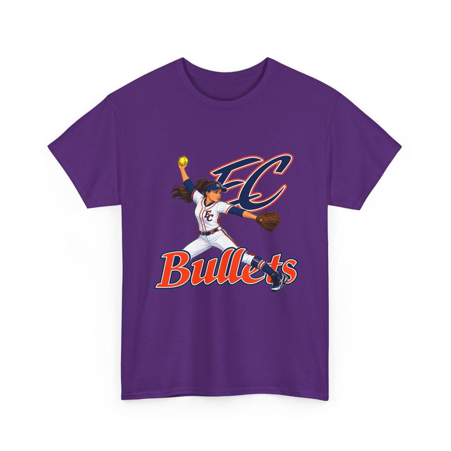 Softball Team Tee — 'EC Bullets' Pitcher Graphic Shirt