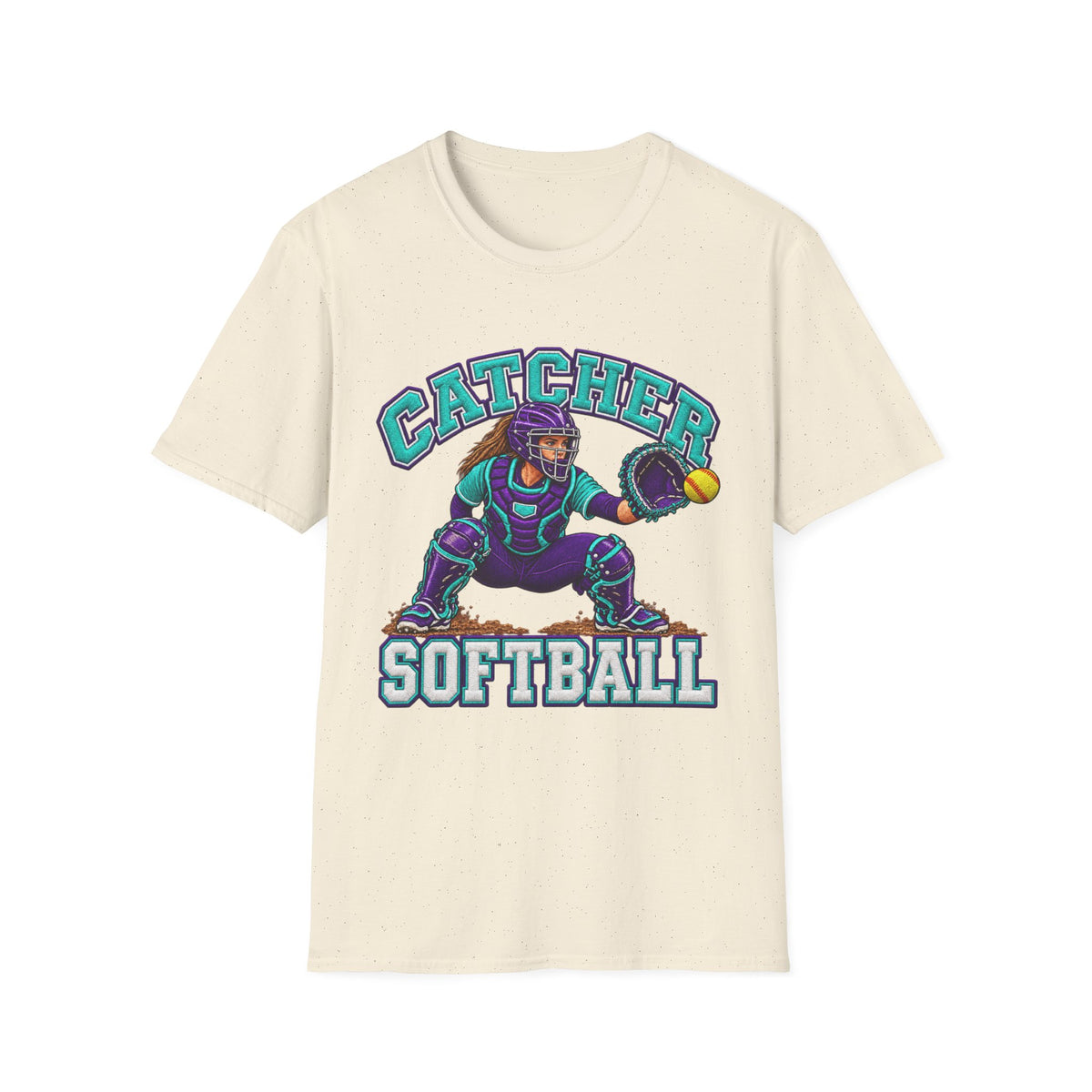 Catcher Softball T-Shirt — Retro Team Baseball Graphic Tee