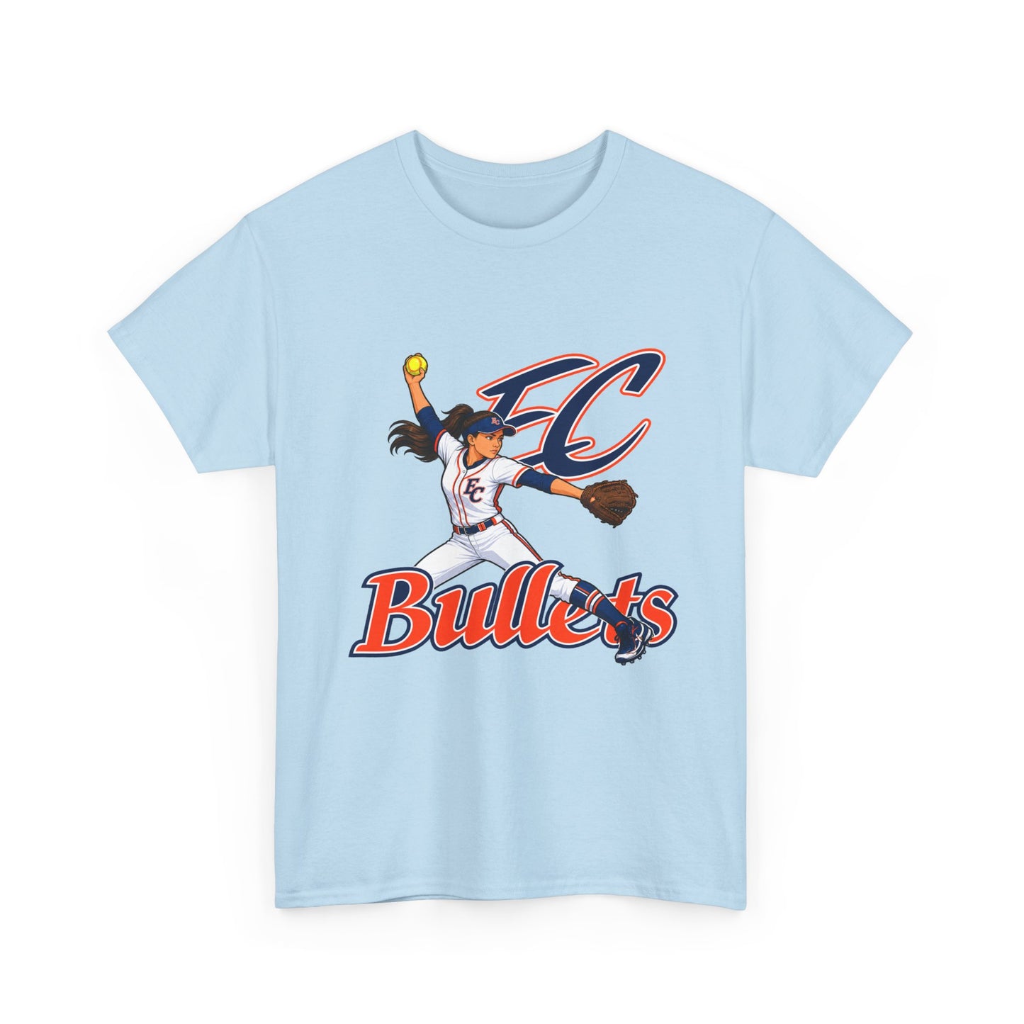 Softball Team Tee — 'EC Bullets' Pitcher Graphic Shirt