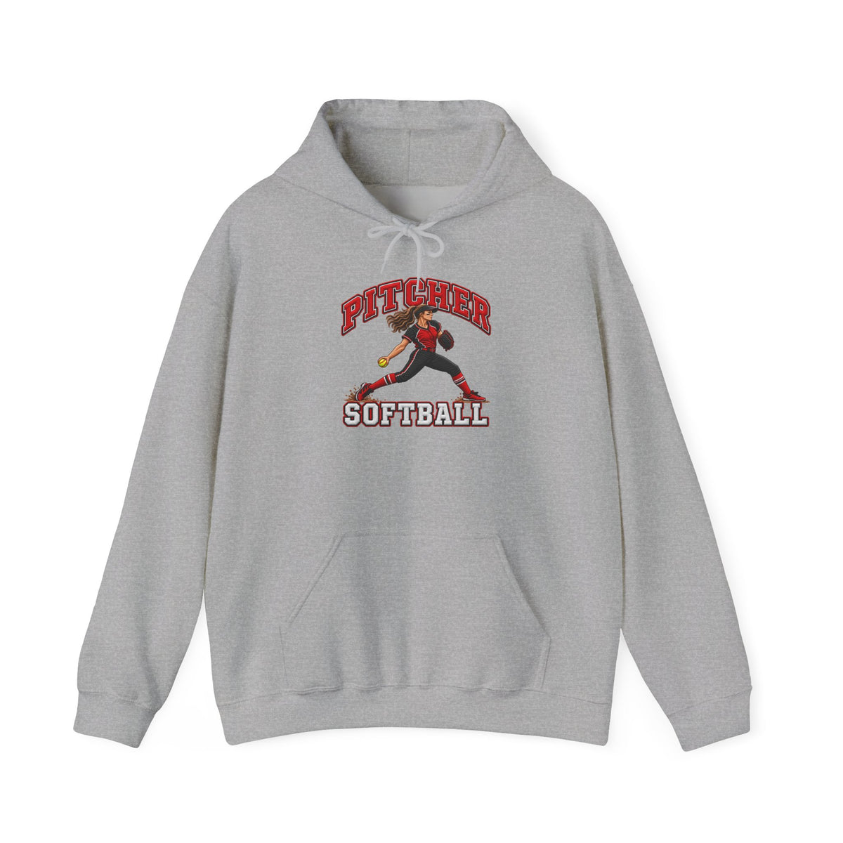 Pitcher Softball Hoodie – Graphic Softball Player Sweatshirt