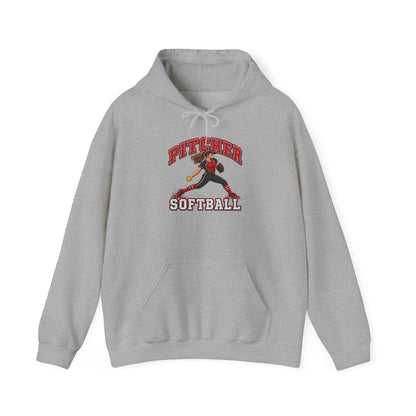 Pitcher Softball Hoodie – Graphic Softball Player Sweatshirt