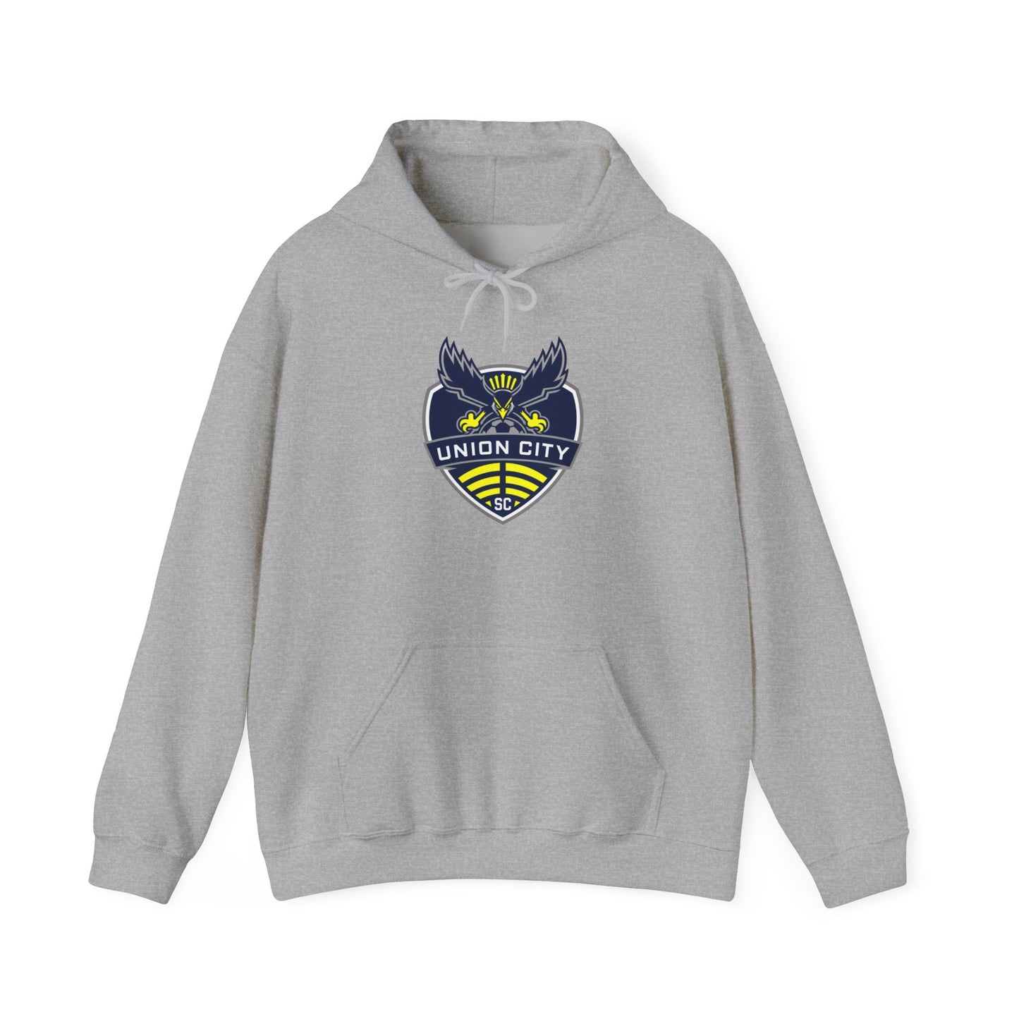 Union City Soccer Crest Hoodie — Vintage Eagle Shield Logo Pullover