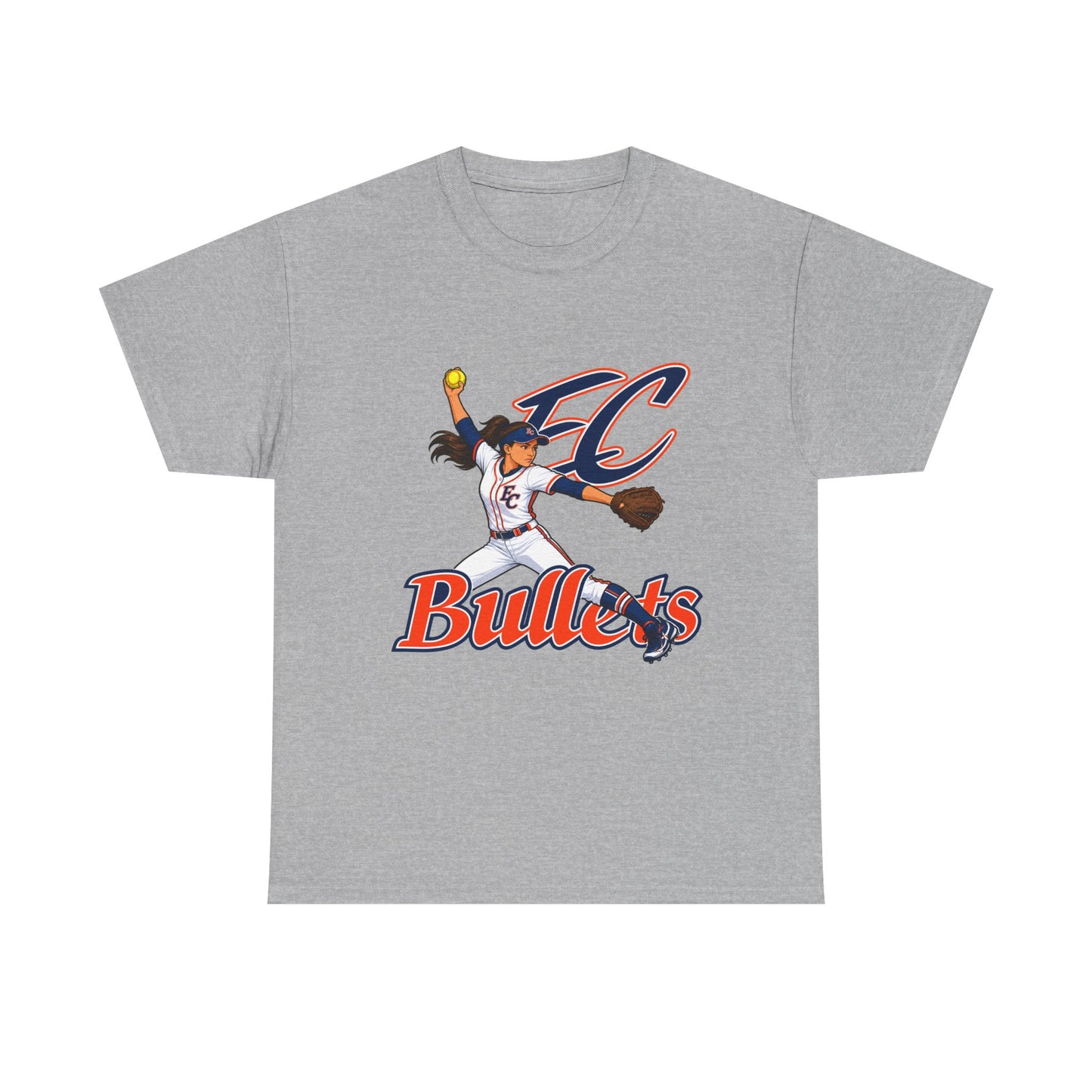 Softball Team Tee — 'EC Bullets' Pitcher Graphic Shirt