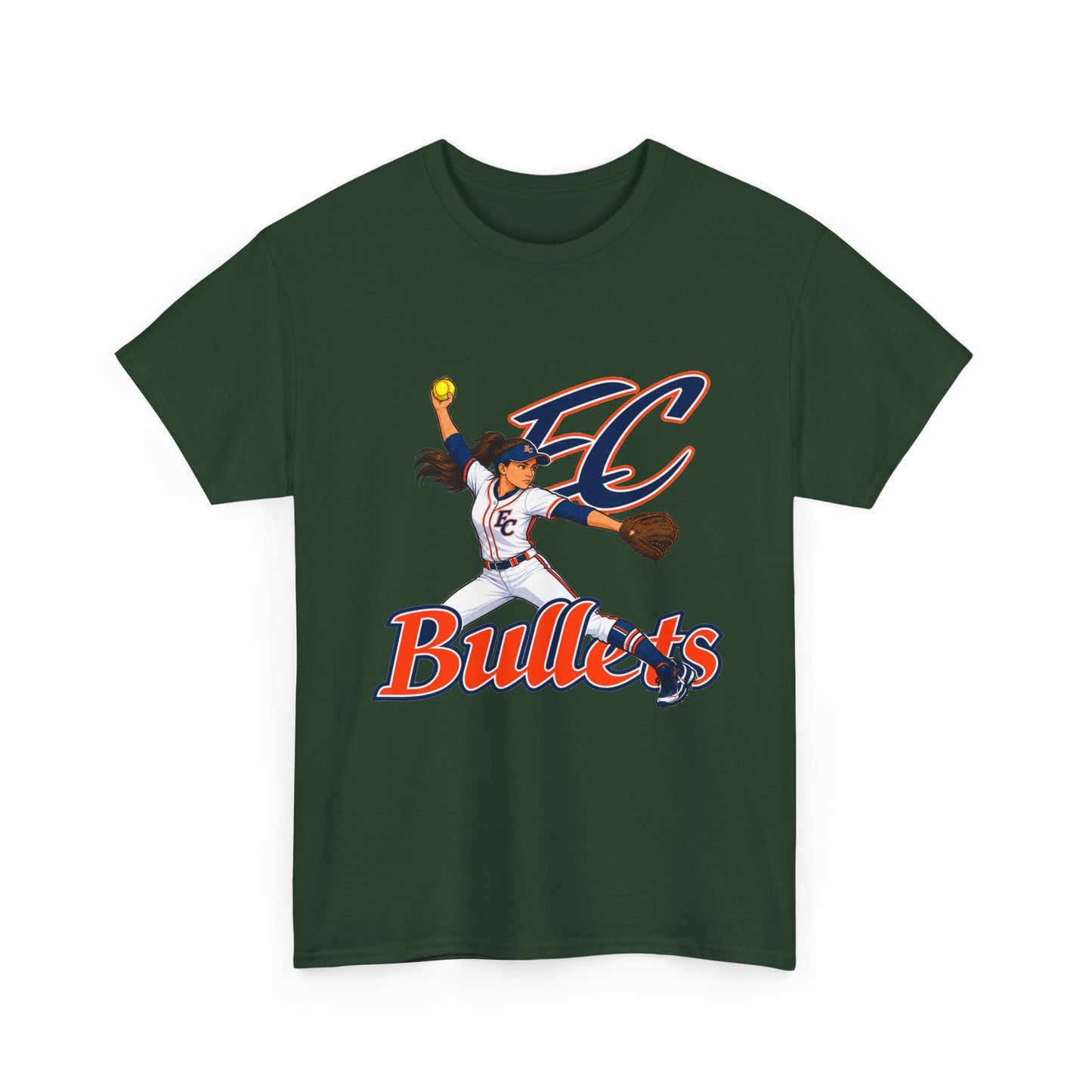 Softball Team Tee — 'EC Bullets' Pitcher Graphic Shirt